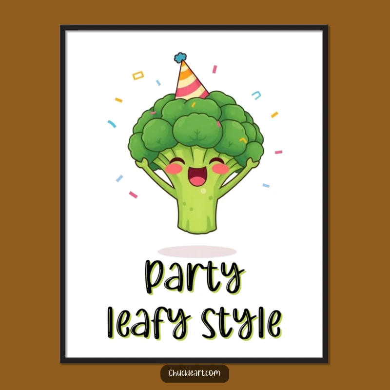 Funny Broccoli Party Digital Art A Cheerful Download Gift