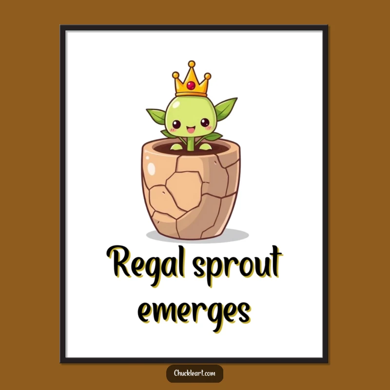 Proud Sprout Crown Digital Art - Inspirational Instant Decor, A Beautiful Funny Gift