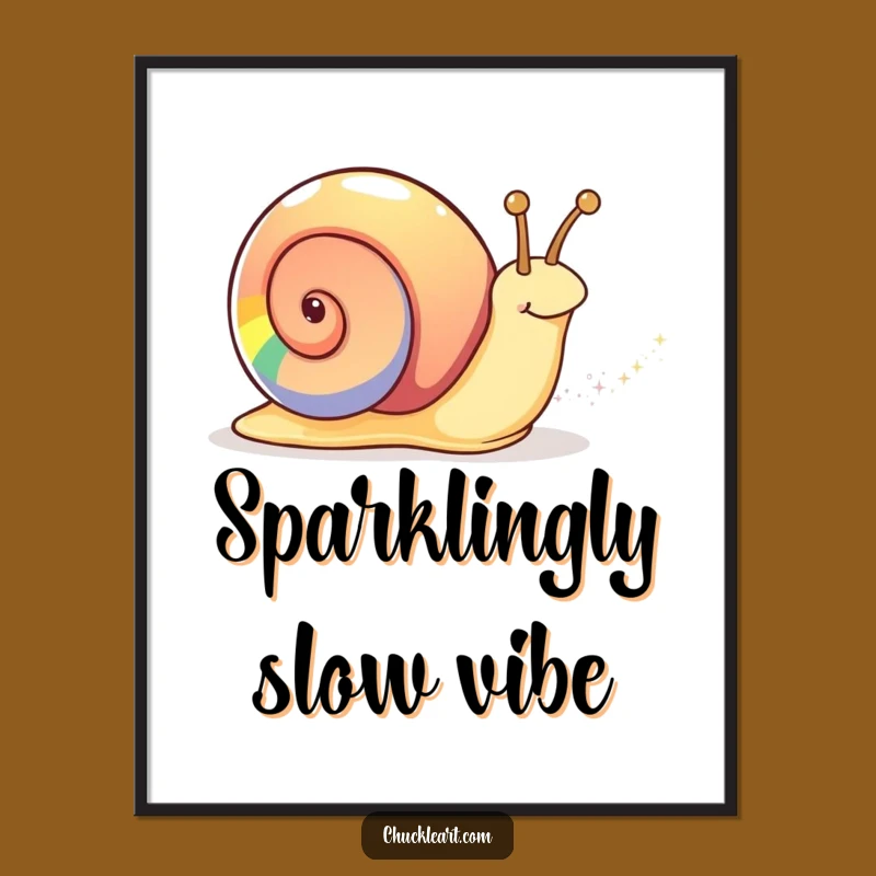 Funny Rainbow Snail Digital Art A Magical Download Gift