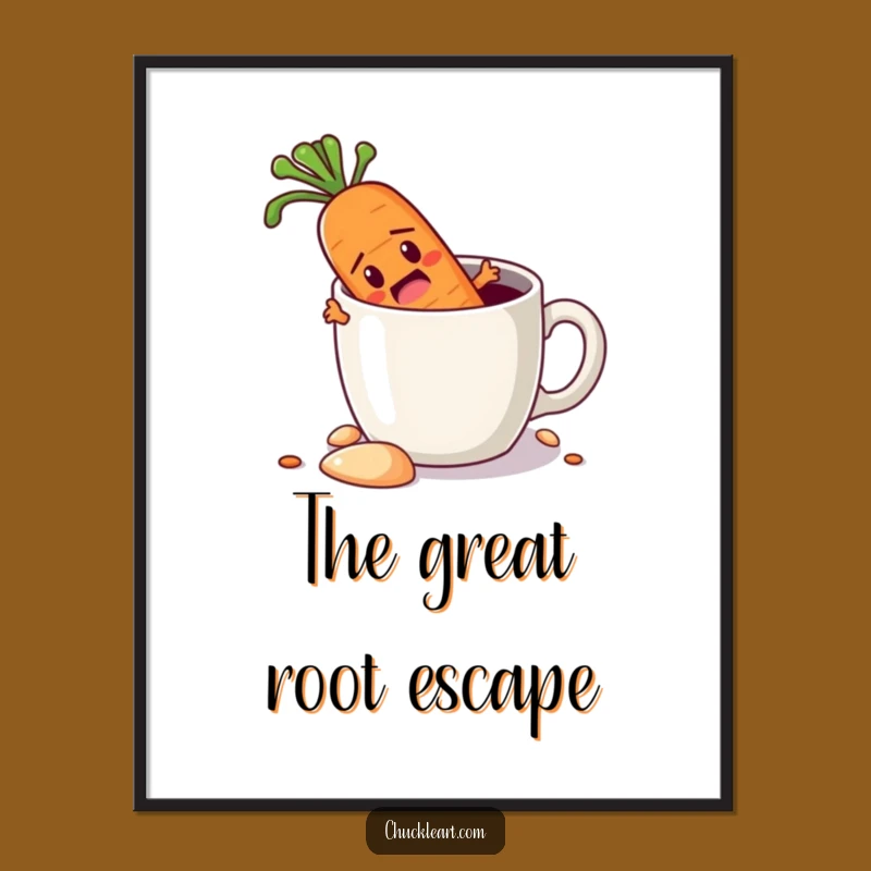 Funny Carrot Escape Digital Art: Instant Motivation Download