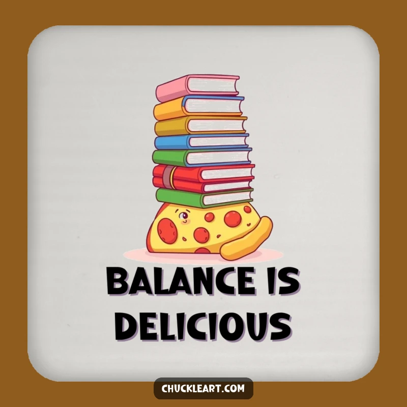 Funny Pizza Bookworm Coaster - Hilarious Protection for Your Surfaces