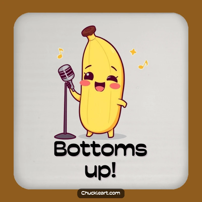 Funny Opera Banana Coaster - Hilarious Musical Fruit Drink Protector Gift