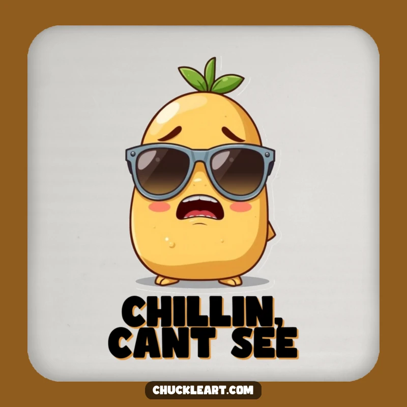 Funny Potato Sunglasses Coaster - Hilarious Protection for Your Surfaces