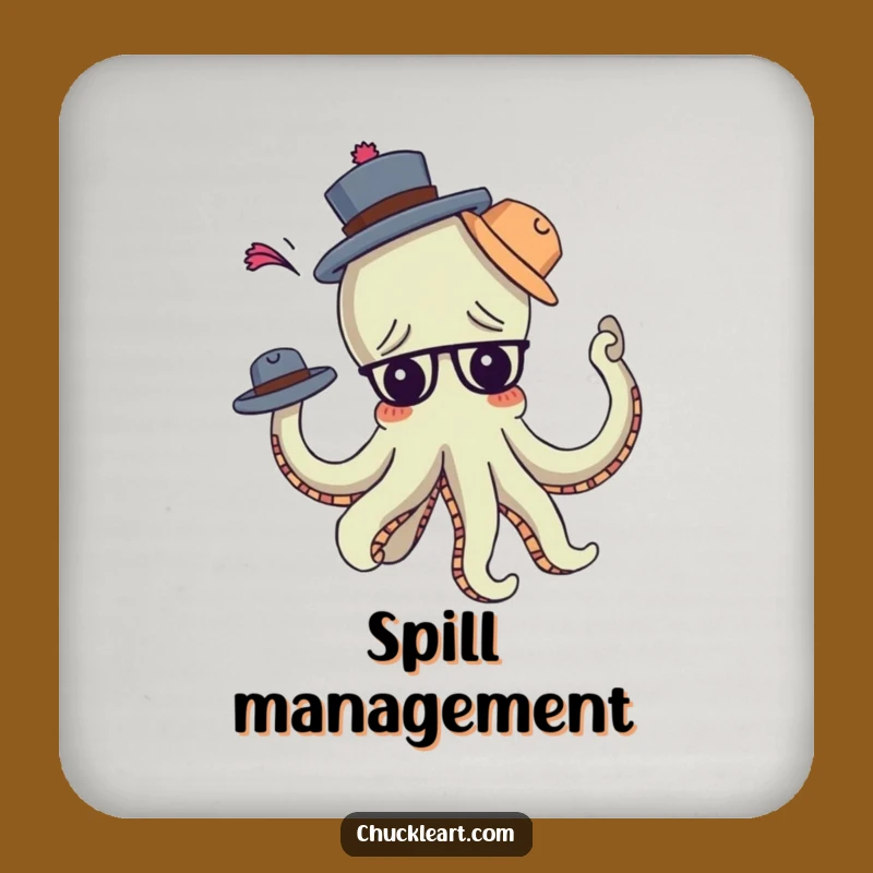 Funny Octopus Hat Coasters: Hilarious Multitasking Drink Set!