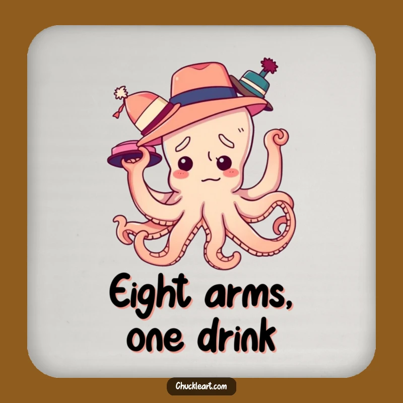 Funny Octopus Hats Coaster: Hilarious Tentacle Protector, Quirky Gift