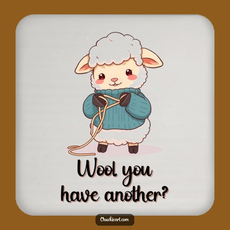 Funny Sheep Knitting Coaster: Hilarious Yarn Protector, Quirky Gift