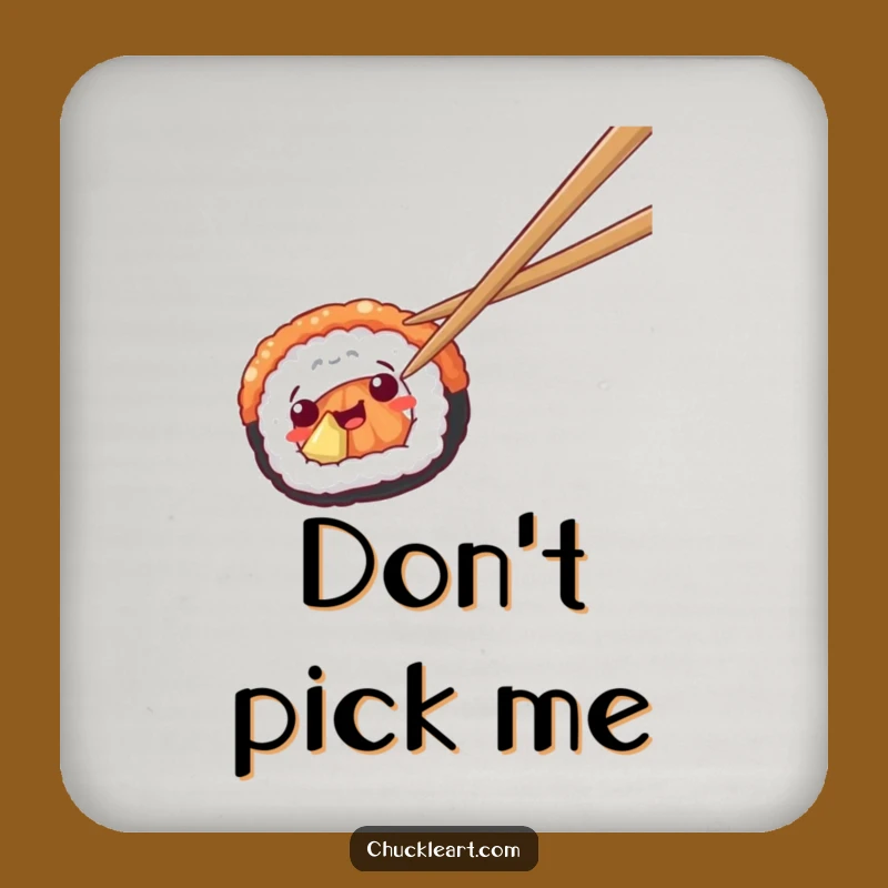 Funny Sushi Escape Coaster: Protect Surfaces With Chopstick Funny Gift!