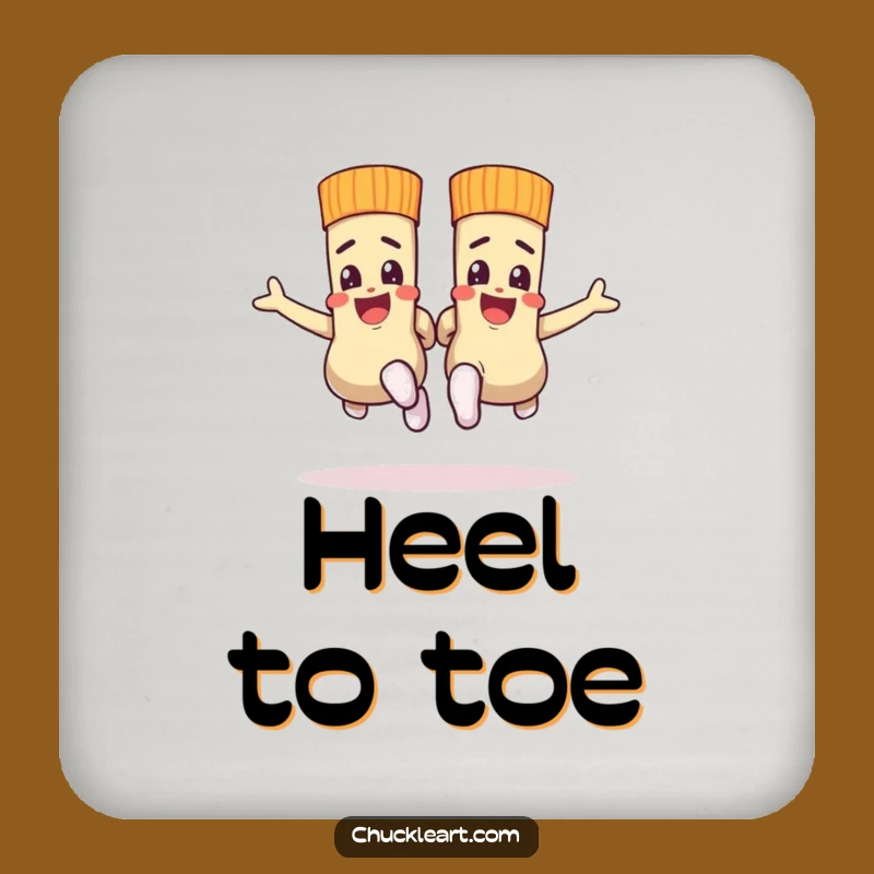 Funny Sock Race Coaster: Protect Surfaces with Humor, Hilarious Decor!