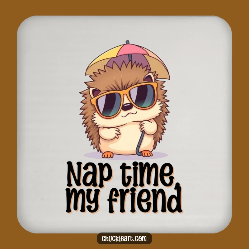Funny Hedgehog Coasters: Grumpy Sunglasses Drink Savers, Perfect Table Gift