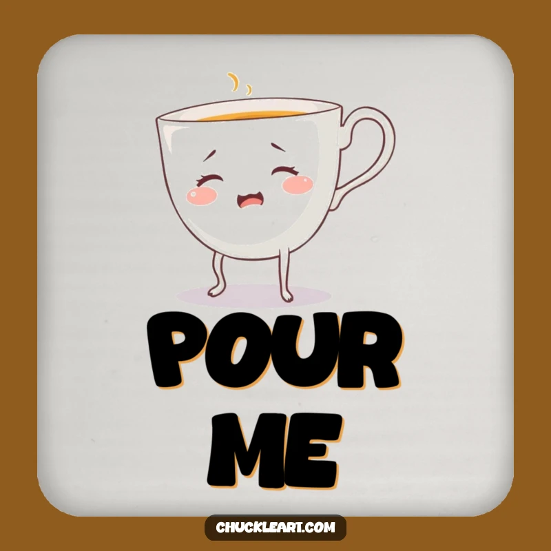 Funny Bewildered Teacup Coaster: Protect Your Surfaces with This Hilarious Drink Accessory