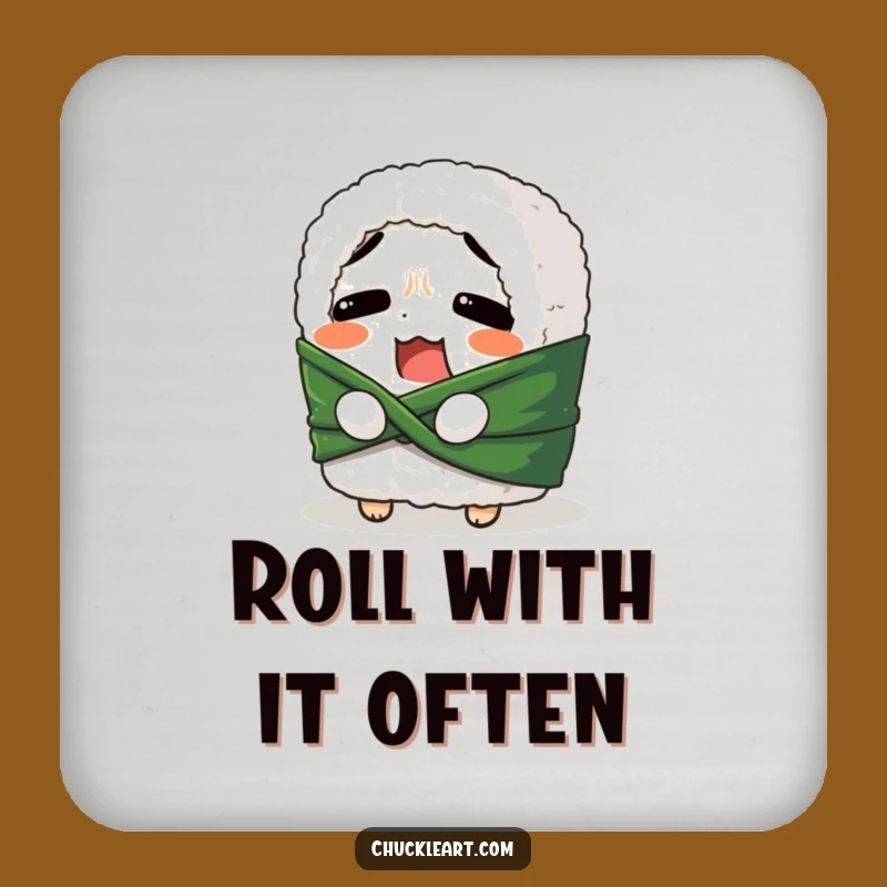 Funny Sushi Roll Belt Tie Drink Coaster Set: Protect Surfaces