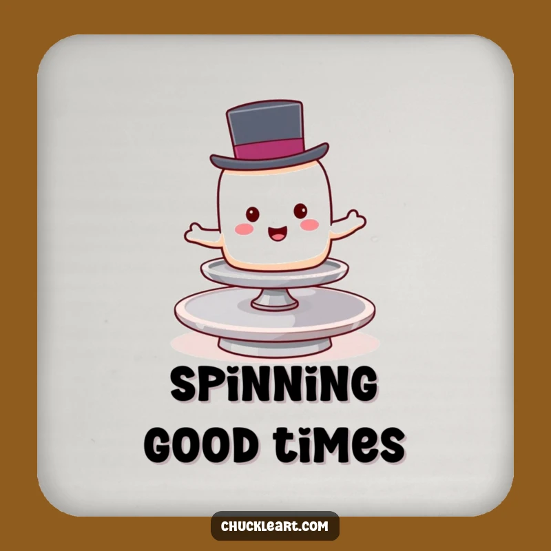 Funny Marshmallow Coaster: Hilarious Balancing Act Protection for Your Surfaces