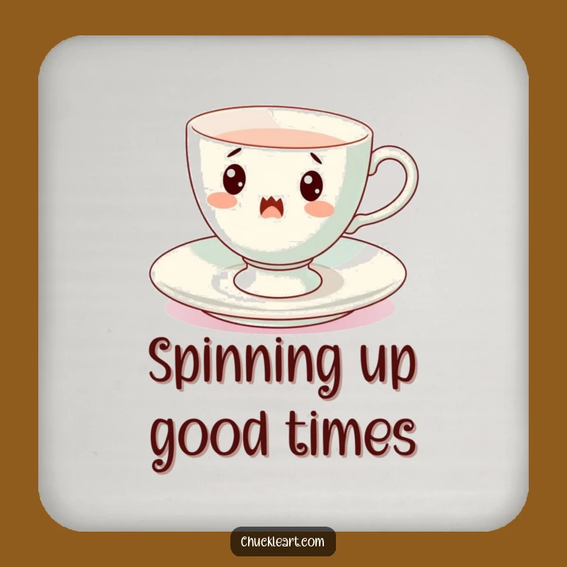 Funny Spinning Teacup Coaster: Protect Surfaces with Playful Flair
