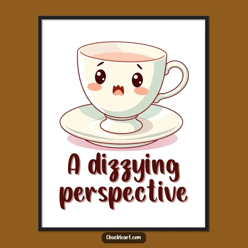 Funny Spinning Teacup Poster: Wall Art That's Full of Surprise