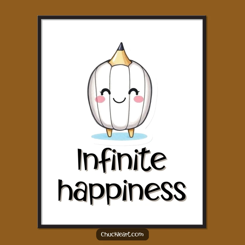 Funny Happy Pencil Poster: Brighten Your Space with Artistic Smiles