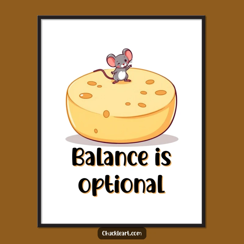Funny Mouse Cheese Poster: Hilarious Wall Art for Culinary Adventures