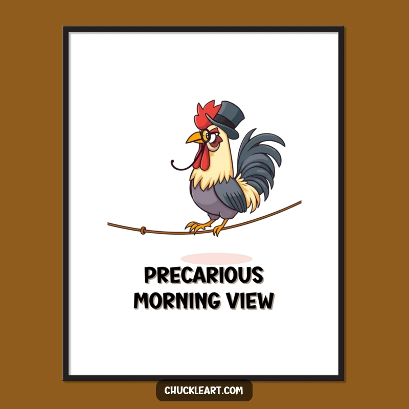Funny Rooster Poster: Hilarious Elegant Art, Perfect Sophisticated Gift