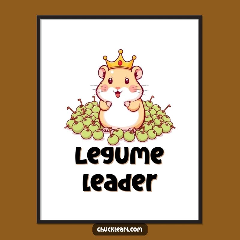 Funny Hamster King Poster: Hilarious Wall Art for Pet Command Centers