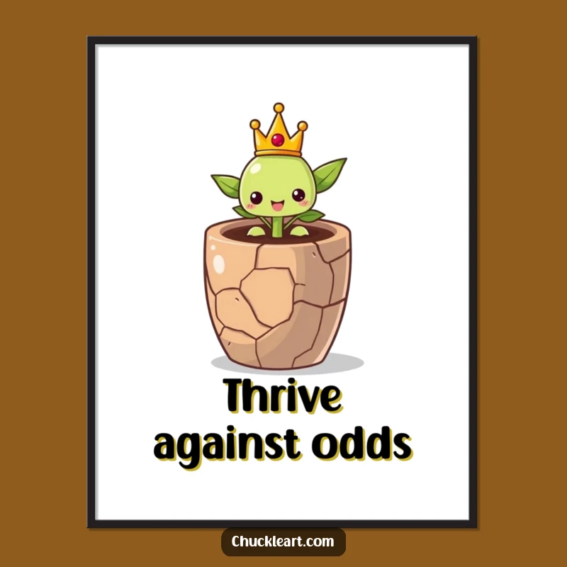 Proud Sprout Crown Poster - Inspirational Wall Art, A Beautiful Funny Gift for Any Space