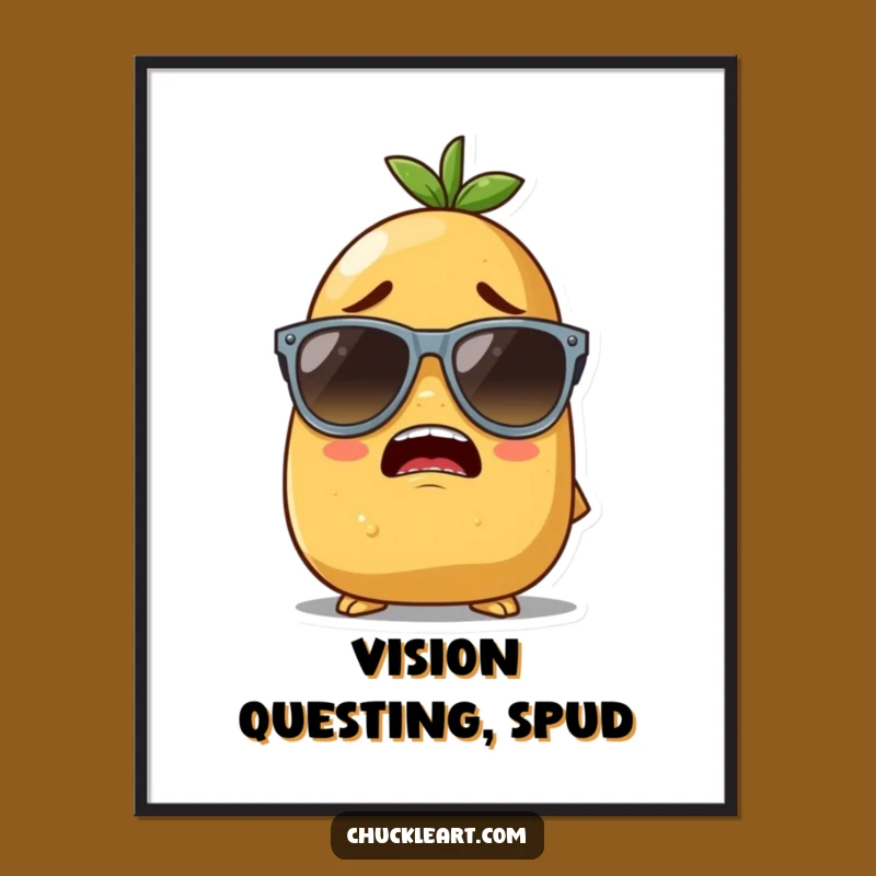 Funny Potato Sunglasses Poster - Hilarious Wall Art for Spud Lovers