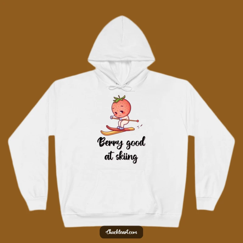 Funny Skiing Strawberry Hoodie: Cozy Up for Your Next Adventure