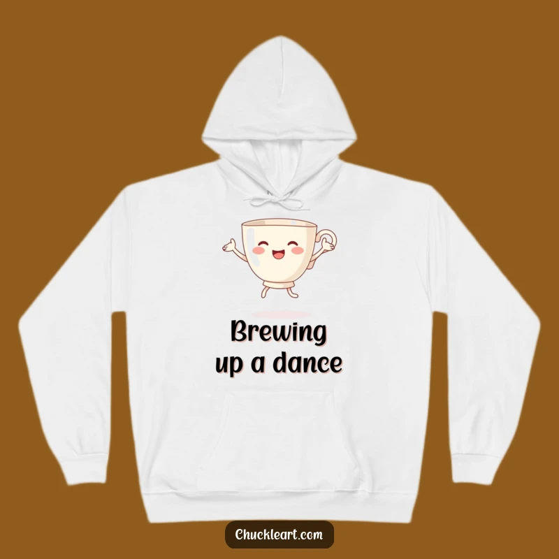 Cozy Funny Dancing Teacup Hoodie - Warm and Hilarious Treat for Tea Lovers