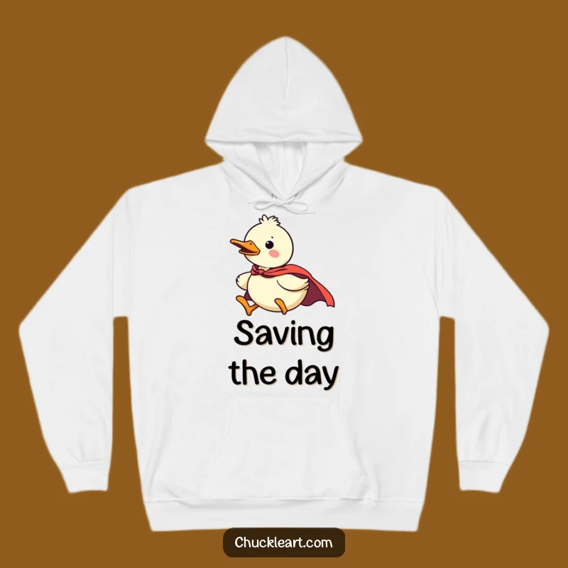 Cozy Duck Superhero Hoodie, Flying Comfort, Ultimate Gift