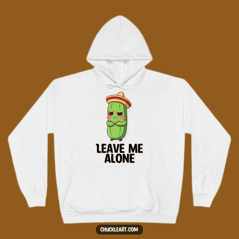 Funny Grumpy Pickle Hug Hoodie: Hilarious Mexican Fiesta Pickle Warm Gift!