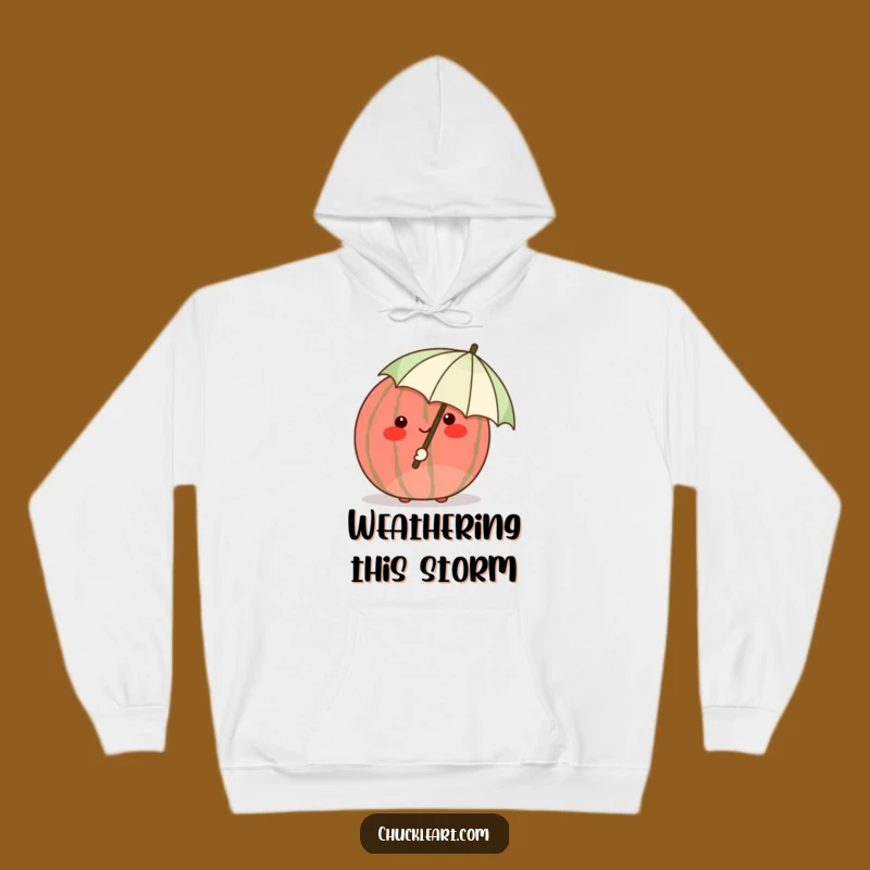 Funny Shy Watermelon Hoodie: Cozy Up with Blushing Fruit Fun