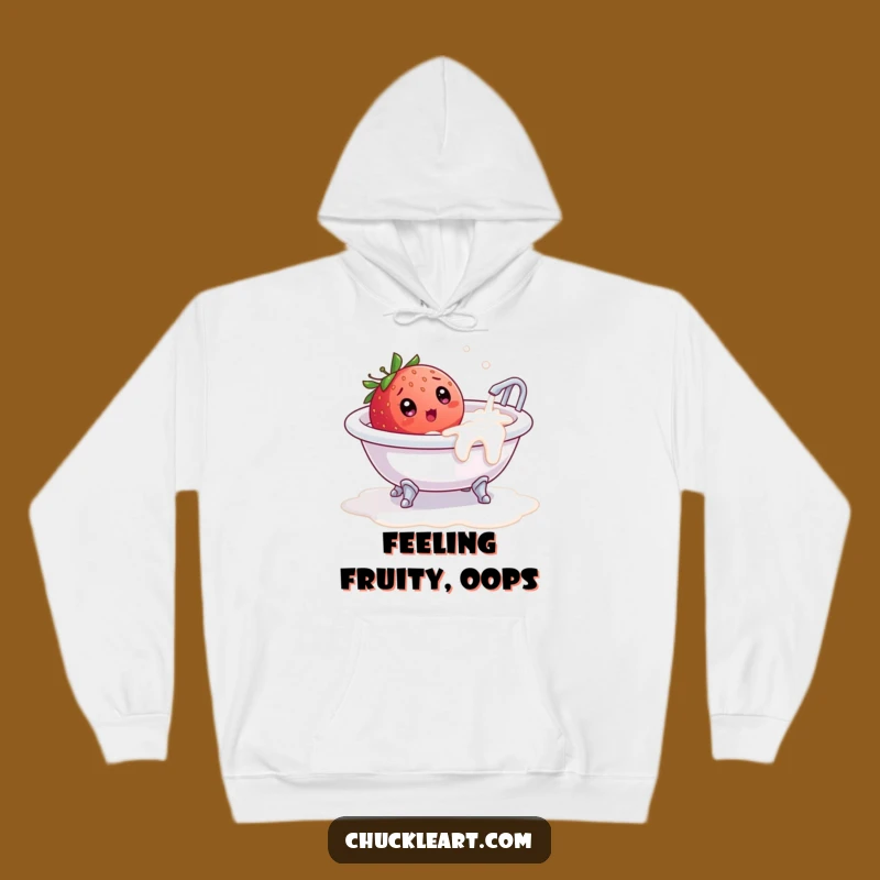 Funny Strawberry Milk Bath Hoodie: Cozy Surprise Berry Comfort, Great Funny Gift!