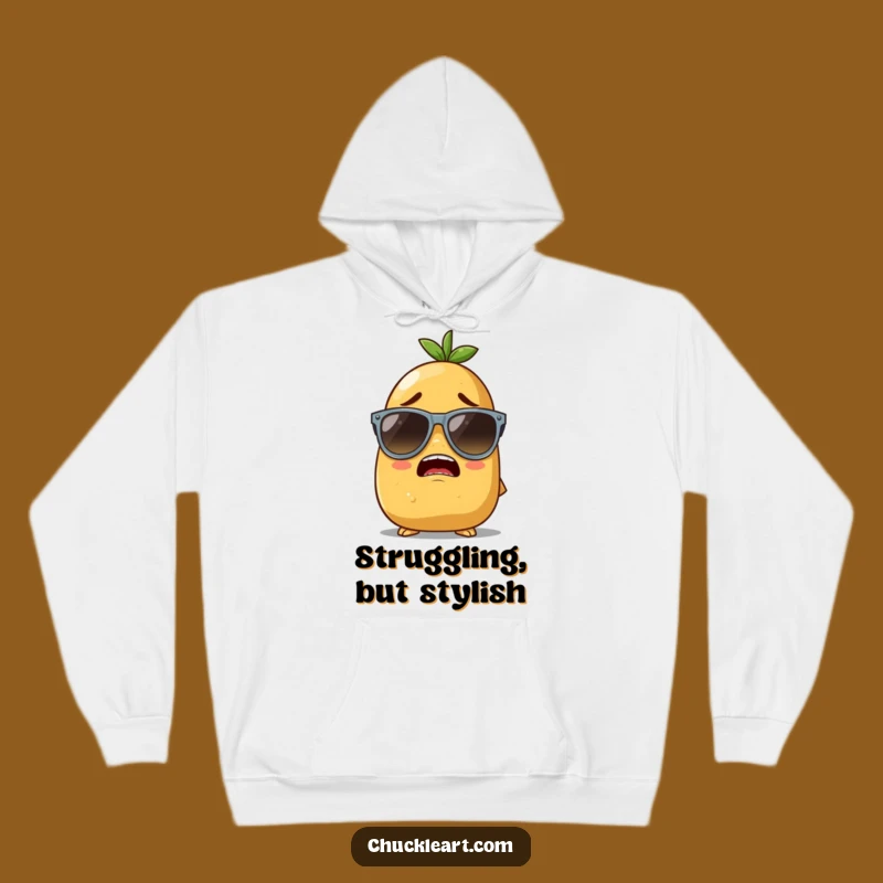 Cozy Funny Potato Sunglasses Hoodie - Warm and Hilarious Spud Comfort