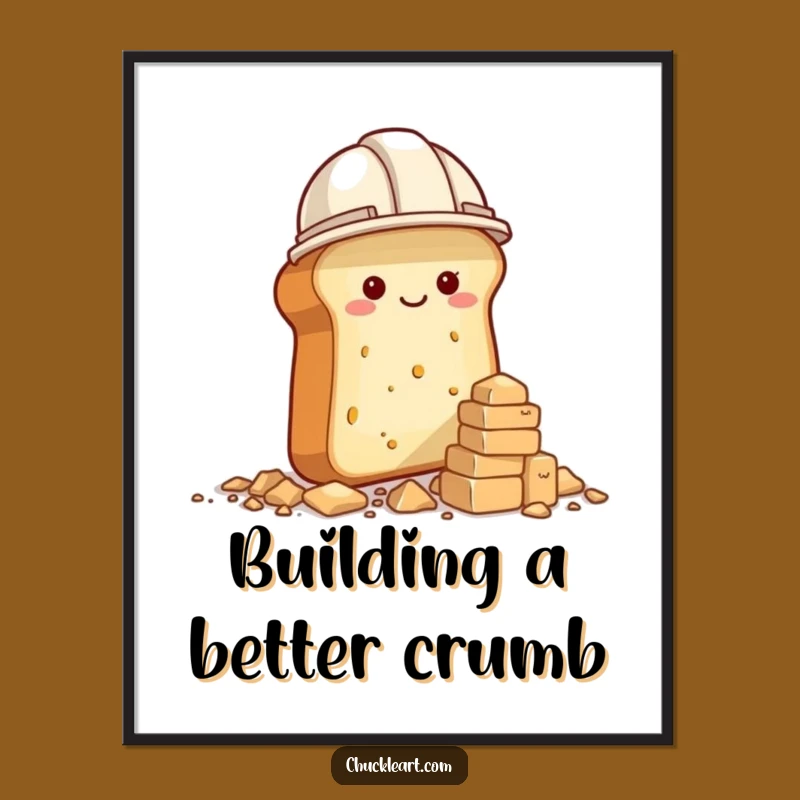 Free Printable Wall Art: Funny Bread Builder Art - Downloadable Quirky Decor