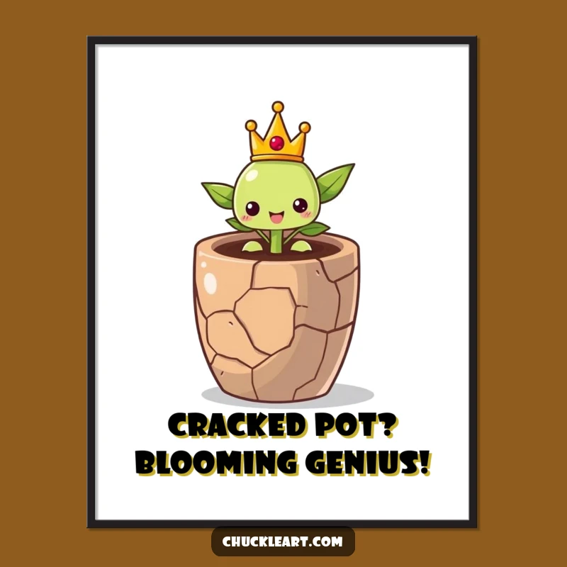 Free Printable Wall Art: Crowned Sprout's Triumph - Inspirational Downloadable Decor