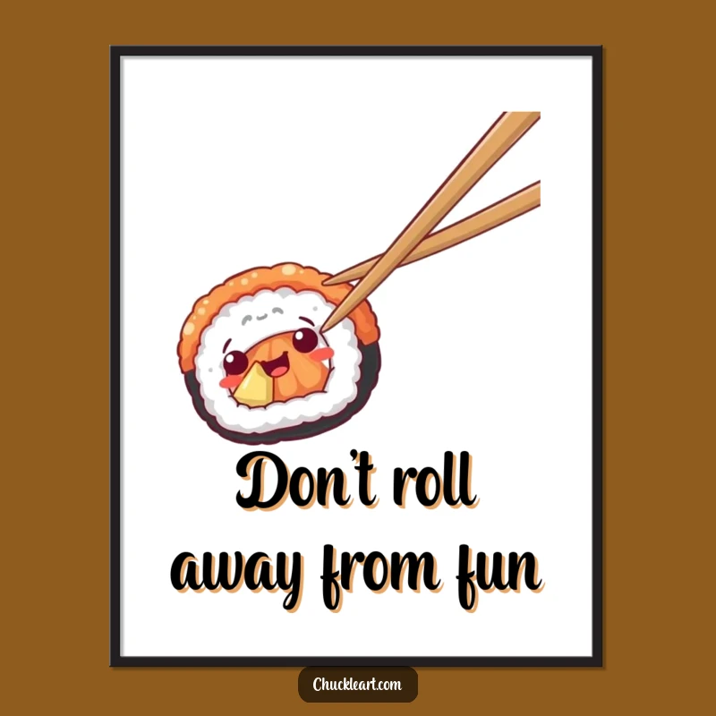 Free Printable Sushi Escape Wall Art: Funny Foodie Downloadable Decor for Your Kitchen