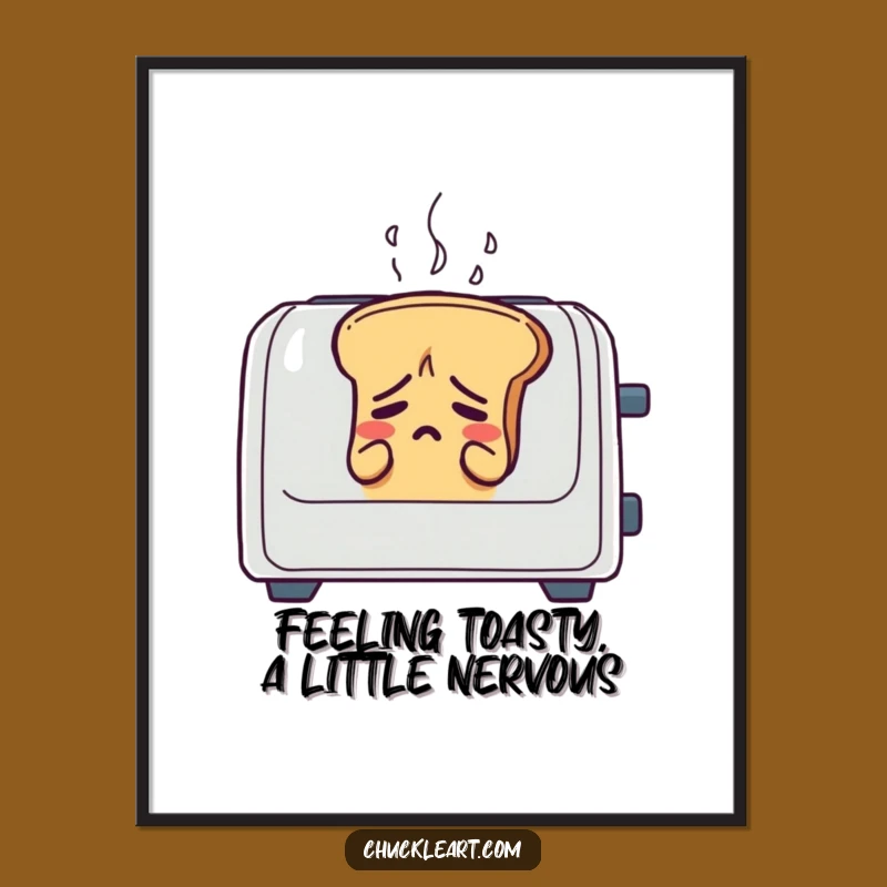 Funny Free Printable Wall Art: Anxious Bread Toast Downloadable Art