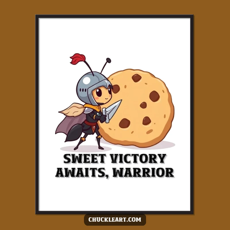 Free Printable Ant Knight Art: Quest for Cookies - Downloadable Whimsical Decor