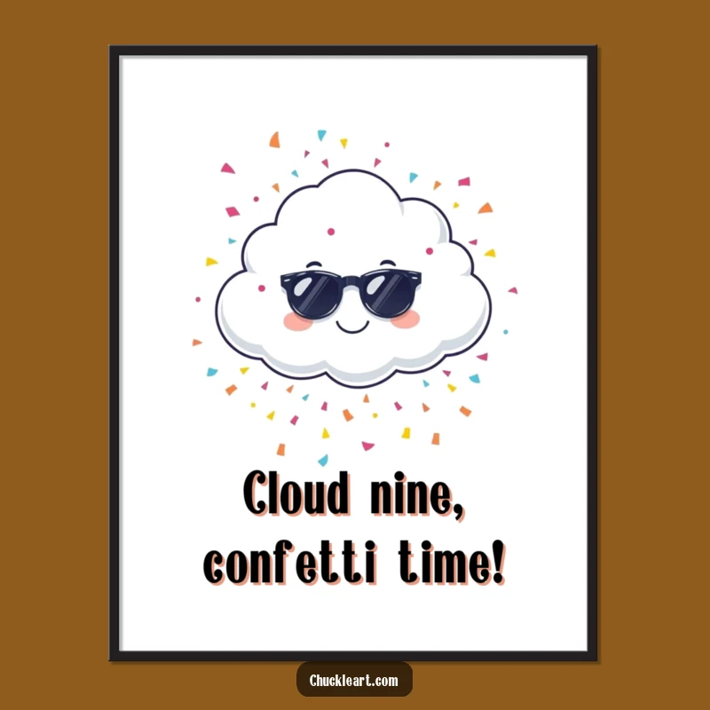 Free Printable Giggling Confetti Cloud Art - Funny Downloadable Decor