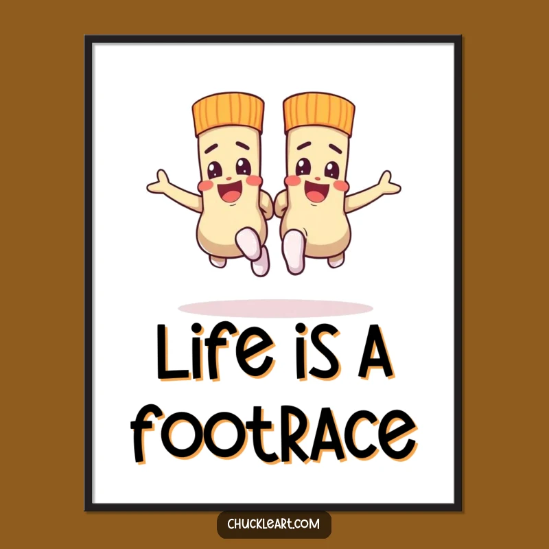 Funny Free Printable Wall Art: Sock Race Frenzy - Quirky Downloadable Decor!