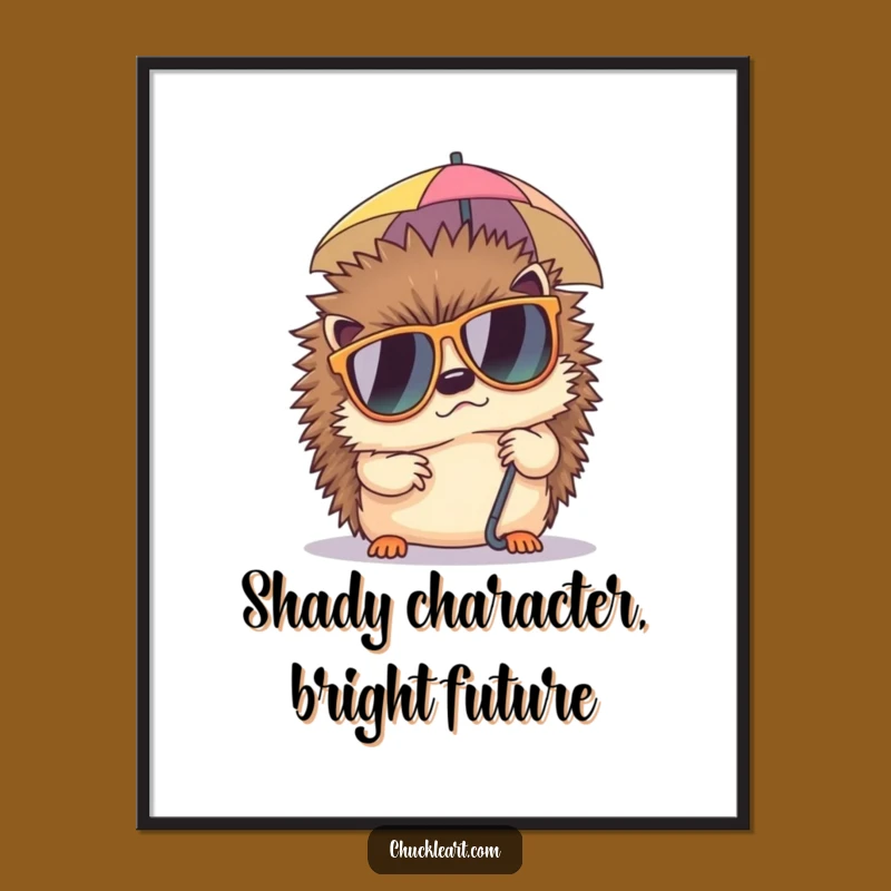 Free Printable Wall Art: Grumpy Hedgehog's Nap, Hilarious Downloadable Decor Gift