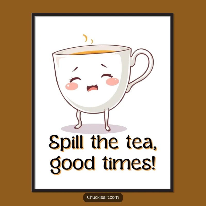 Free Printable Bewildered Teacup Legs Art - Funny Downloadable Decor