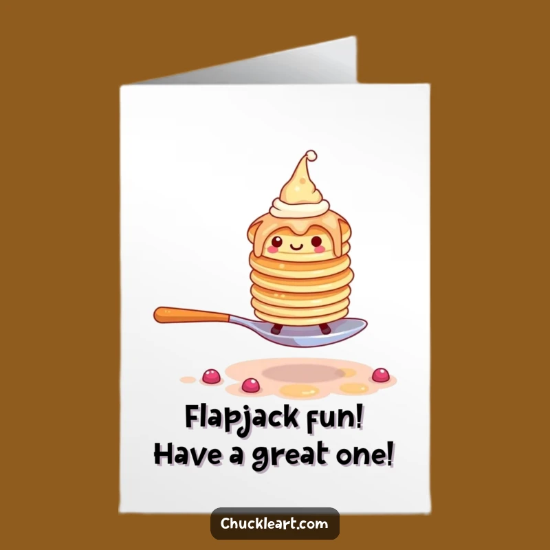 Free Printable Funny Birthday Card: Escaping Pancakes for a Hilariously Perfect Celebration