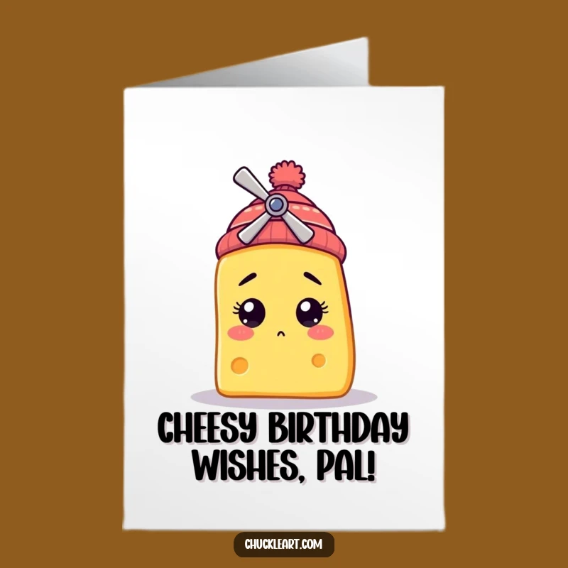 Free Printable Cheese Birthday Card: Propeller Beanie Fun - Funny Downloadable Gift