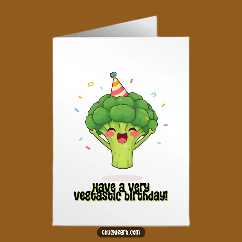 Free Printable Funny Broccoli Birthday Card: Veggie Party Power! Downloadable Joy!