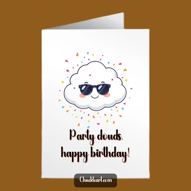 Free Printable Giggling Cloud Birthday Card - Funny Downloadable Gift