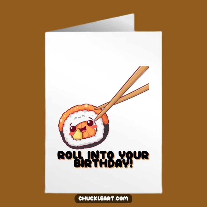 Free Printable Sushi Escape Birthday Card: Funny Foodie Downloadable Gift for a Laugh
