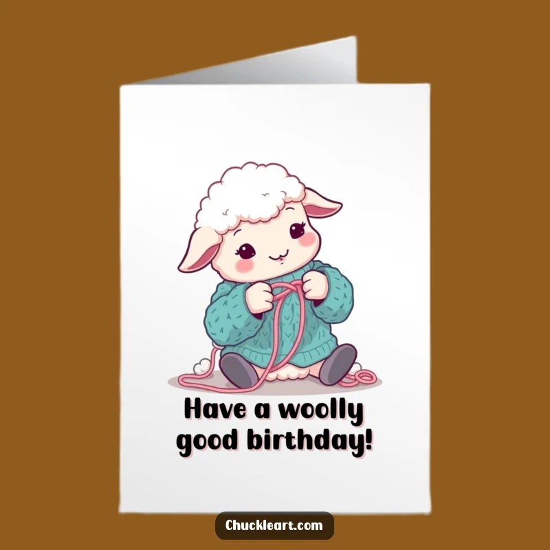 Funny Free Printable Birthday Card: Sheep's Woolly Birthday!