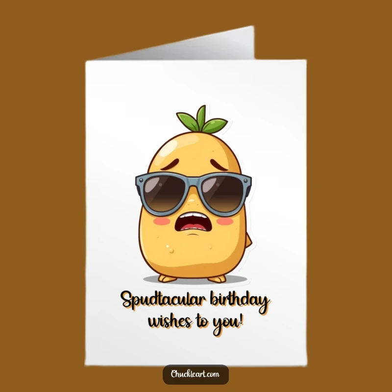 Funny Free Printable Birthday Card: Potato Cool Humor Downloadable Gift