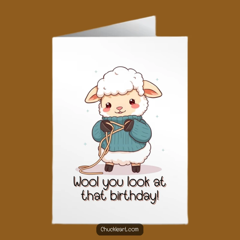 Free Printable Sheep Birthday Card - Funny Woolly Gift for Him or Her