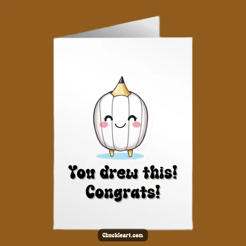Free Printable Congrats Card: Happy Pencil DIY Downloadable Cheerful Gift