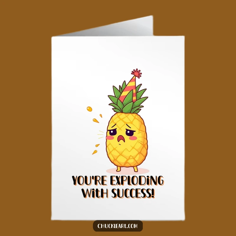 Free Printable Congrats Card: Pineapple Juice Explosion Downloadable Gift